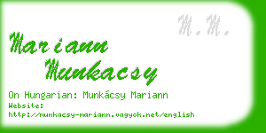 mariann munkacsy business card